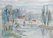 barge on the seine
